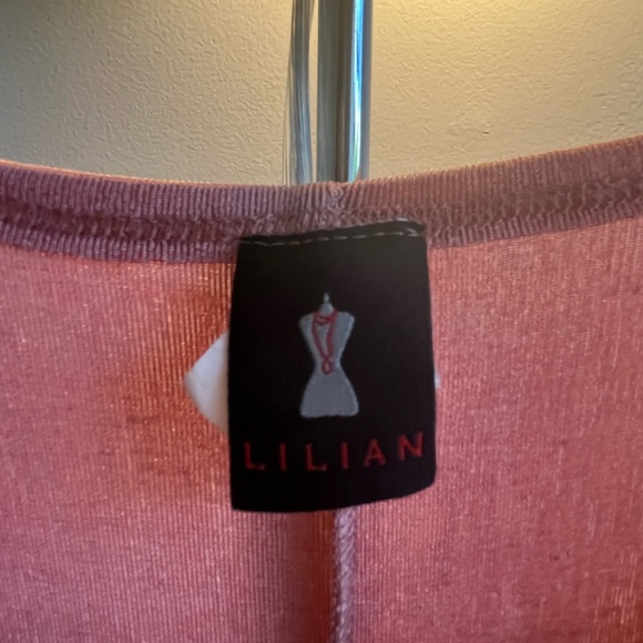 Classy Dusty Pink stretchy mid-length dress - Picture 5 of 6